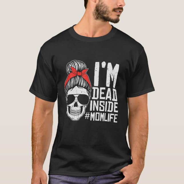 Retro Jag är död innanför den vackra frun Mamma Mo T Shirt (Framsida)