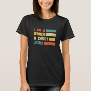 Retro jag är vinnare i Jesus Savior Christi T Shirt