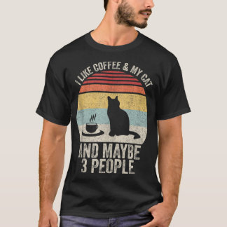 Retro, jag gillar kaffe och kanske 3 par. t shirt