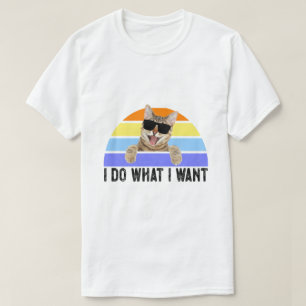 Retro jag gör vad jag vill ha kattlumlare t shirt