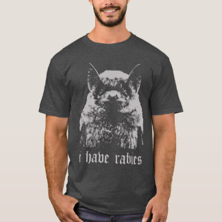 Retro Jag Har Rabies Fladdermus Roliga Meme Citat T Shirt