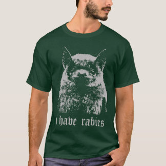 Retro Jag Har Rabies Fladdermus Roliga Meme Citat T Shirt