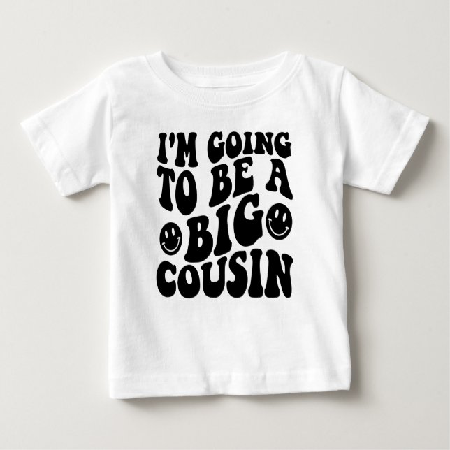 Retro jag ska bli en stor kusin t shirt (Framsida)