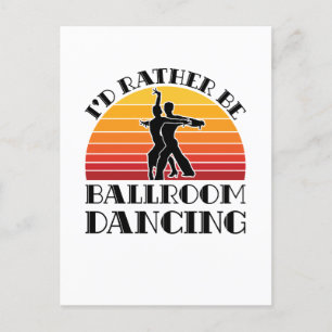 Retro, jag skulle hellre vara Ballroom Dancing Vykort
