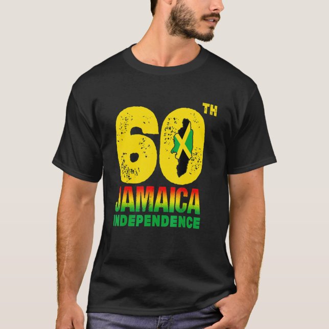 Retro Jamaica 60:e Independence day 2022 Jamaican T Shirt (Framsida)