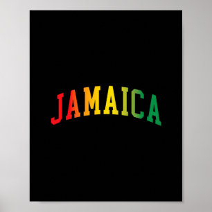 Retro Jamaica Reggae Vintage Jamaicanska Mäns Kvin Poster