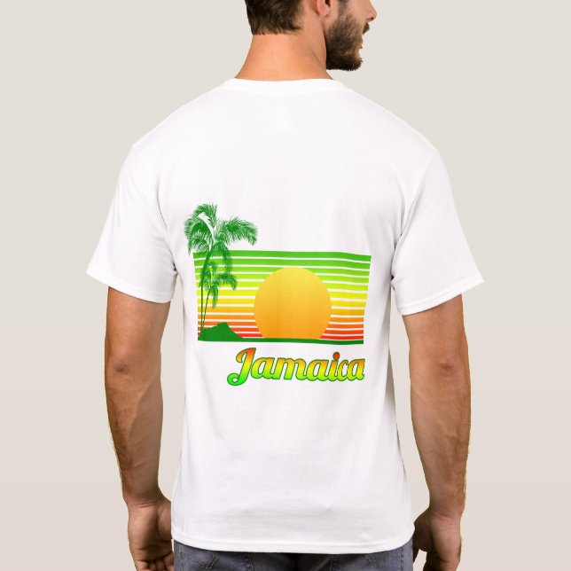 Retro Jamaica Västindien T Shirt (Baksida)