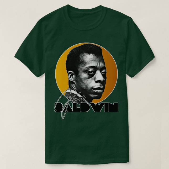 Retro James Baldwin Guld Tribute T Shirt (Design framsida)
