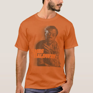 Retro James Baldwin Sepia Fade Tribute T Shirt