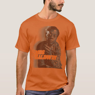 Retro James Baldwin Sepia Fade Tribute T Shirt