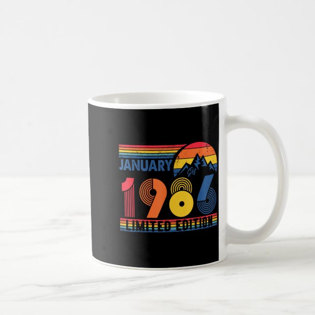 Retro January 1986 Limited Edition 40 Year Old 40t Kaffemugg (Höger)