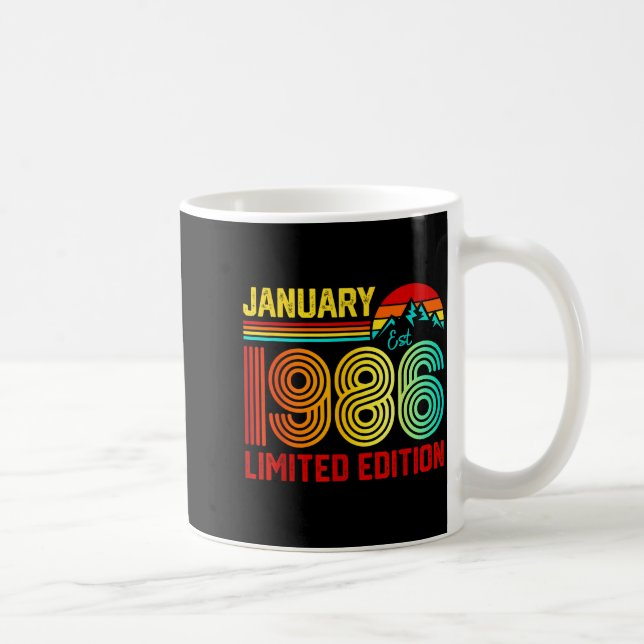 Retro January 1986 Limited Edition 40-year-old 40t Kaffemugg (Höger)