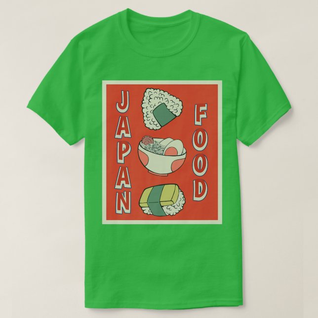 Retro Japan Sushi Anime T Shirt (Design framsida)