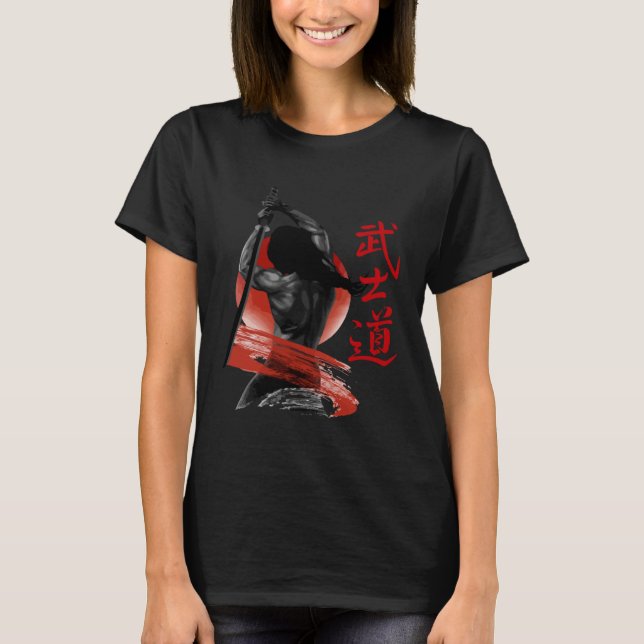 Retro Japanese Samurai   Retro Japan Graphic  Roni T Shirt (Framsida)