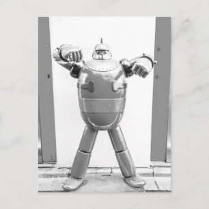 Retro Japansk Robot Vykort