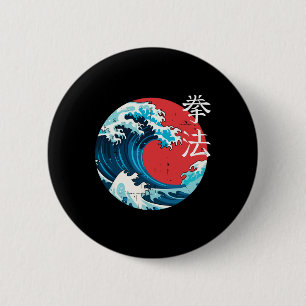 Retro Japansk Wave Kenpo Karate Martial Arts Self Knapp