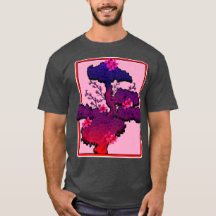 Retro Japanska Aesthetic Sakura Träd Flowers Bloss T Shirt