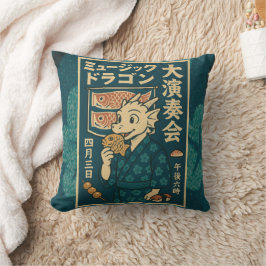 Retro Japanska Dragon Kudde