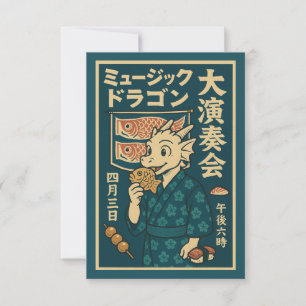 Retro Japanska Dragon Tack Kort