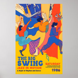 Retro Jazz Dans Konsttryck 1986 'The Big Swing' Poster