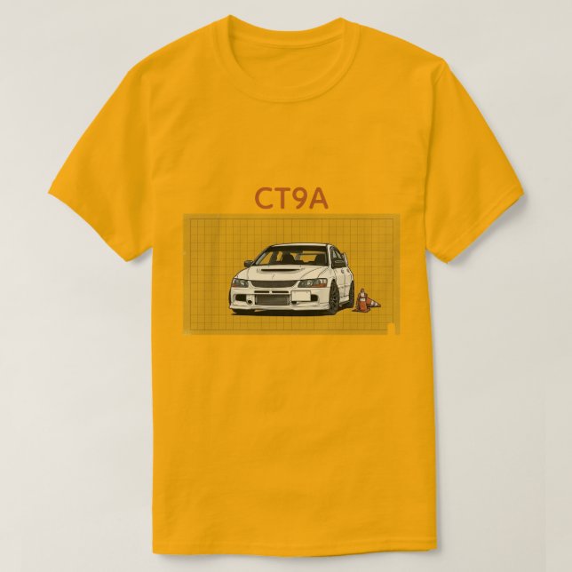 Retro JDM Lancer Evolution CT9A ritningsunderlag J T Shirt (Design framsida)