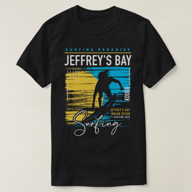 Retro Jeffreys Bay South Afrika Surfing Surfers Pa T Shirt (Design framsida)