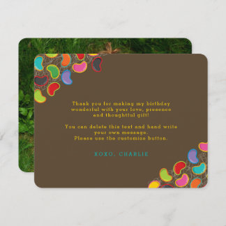 Retro Jellybeans Pop Barn födelsedag tackkort Inbjudningar