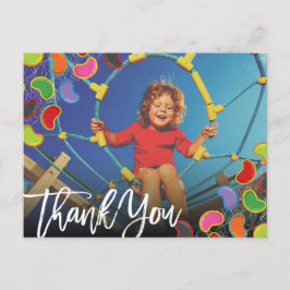 Retro Jellybeans Pop Kids Photo Birthday Tack Vykort