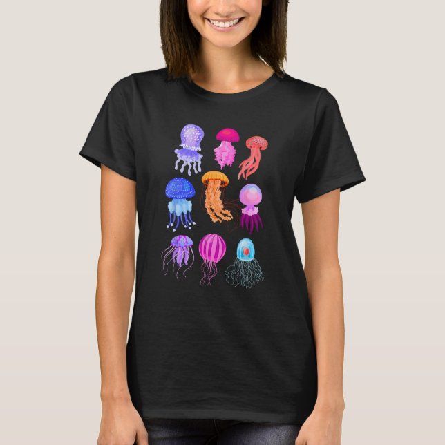 Retro Jellyfish 1 T Shirt (Framsida)