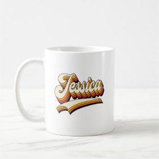Retro Jessica Name 70s Vintage Design Kaffemugg