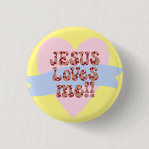 Retro Jesus Kärlek Me Knapp
