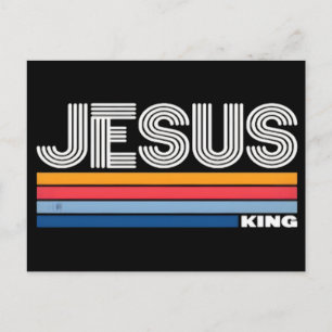Retro jesus kung kristen helg vykort