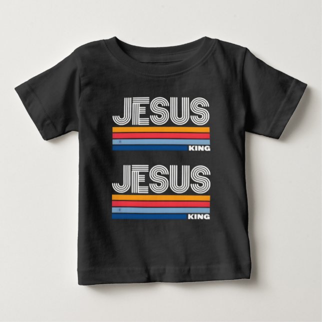 Retro jesus kung kristen  t shirt (Framsida)