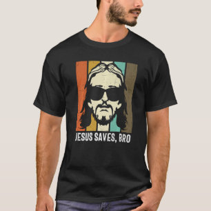 Retro Jesus sparkar Bro Herre Gud Savior Kristus C T Shirt
