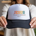 Retro Jesus Truckerkeps<br><div class="desc">Gör en djärv och snyggt påstående av din tro med den här öga-infångande Jesus, vägen, sanningen, Life-truckerkepsen, inspirerad av John 14:6. Den här trosbaserade hatten har en originell utformning i ljusstark tro-färg och en blandning av två vintage-stil typsnitt som ger tidlös sanning till liv med en modern roligt-tvist. Perfekt för...</div>