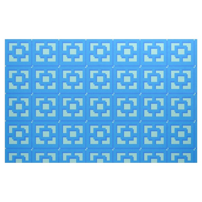 Retro Jet Set Blue Trellis Fabric Tyg (Fat Quarter)