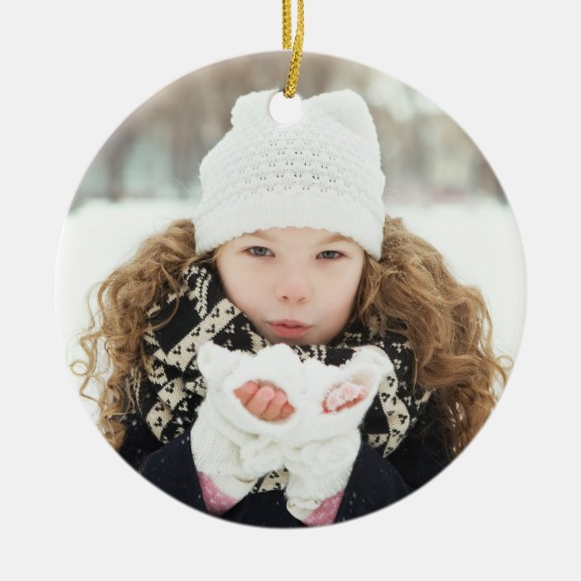 Retro Jingle And Mingle Christmas Checkerboard Red Julgransprydnad Keramik (Framsidan)