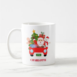 Retro Jingle And Mingle Christmas Santa Red Kaffemugg
