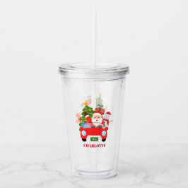 Retro Jingle And Mingle Christmas Santa Red Take Away Mugg