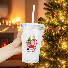 Retro Jingle And Mingle Jul Tomte Röd Take Away Mugg