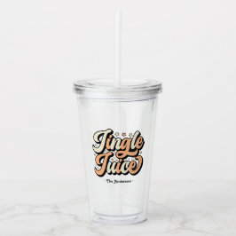 Retro “Jingle Juice” Personlig jul Take Away Mugg