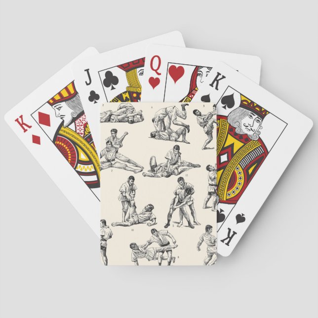 Retro Jiu Jitsu bjj Casinokort (Baksidan)