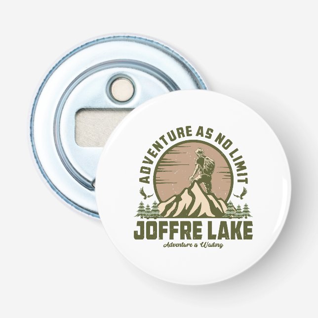 Retro Joffre Lake-vandring Flasköppnare (Framsidan)