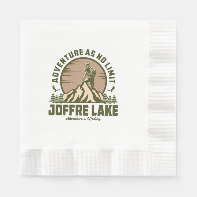 Retro Joffre Lake-vandring Pappersservett (Framsidan)