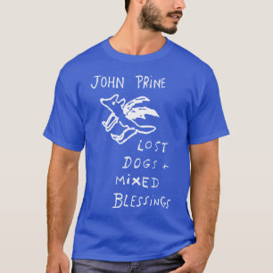 Retro John Prine Lost Dogs and Mied Blessings roli T Shirt