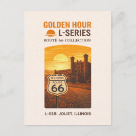 Retro Joliet Illinois Route 66 Landmärke Konst Helg Vykort