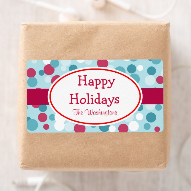 Retro Jolly-etiketter för julstolpar Fraktsedel (Insitu)