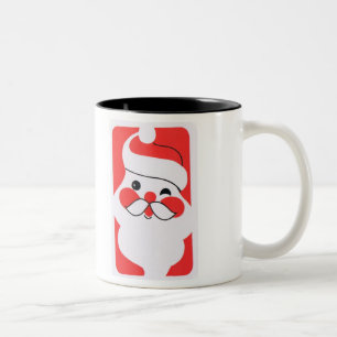 Retro Jolly Jultomten Två-Tonad Mugg