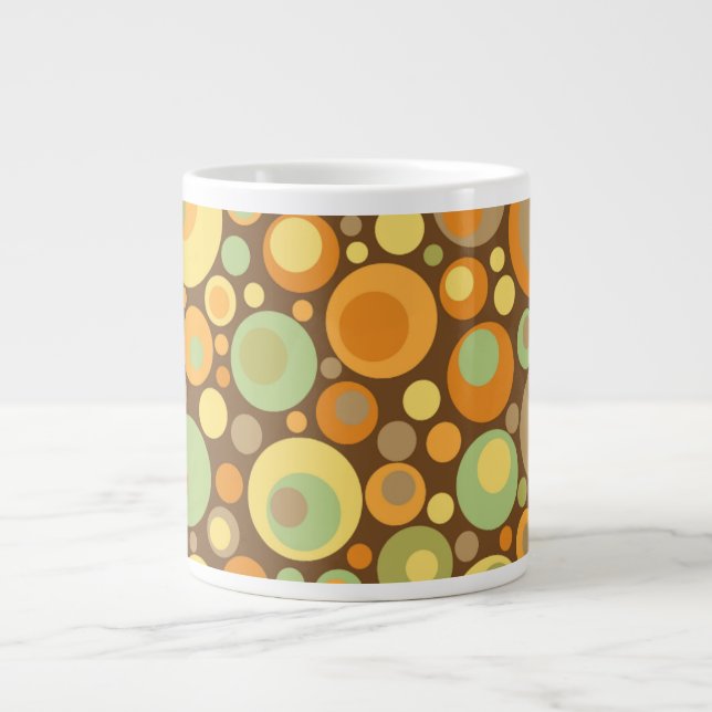 Retro jordton cirklar Jumbo-mugg Jumbo Mugg (Framsidan)