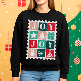 Retro Joy julfrimärks t-shirt